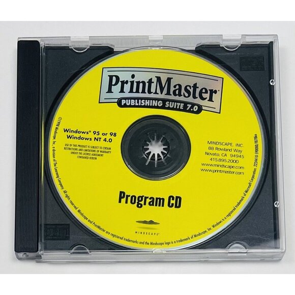 VTG Lot 5 The Print Shop & PrintMaster Desktop Publishing Software Windows CDRom - Picture 4 of 4